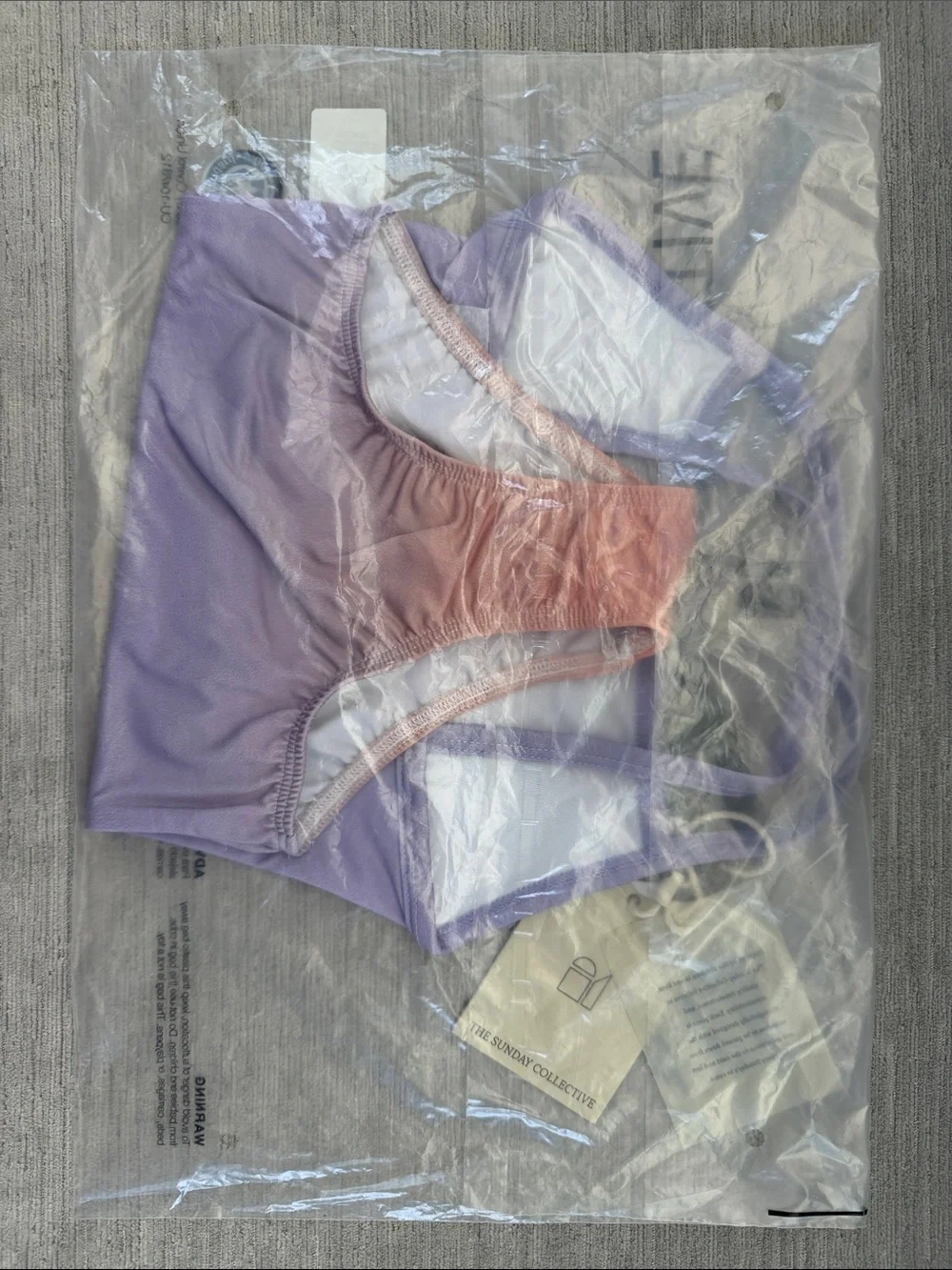 The Sunday Collective Purple Heather Crossback Swimsuit 3Y Sealed NWT